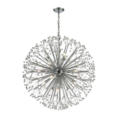 Starburst Polished Chrome 19-Light Pendant
