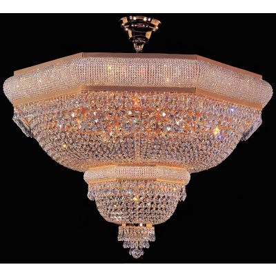 Entryway/ foyer crystal chandelier in gold plated finish