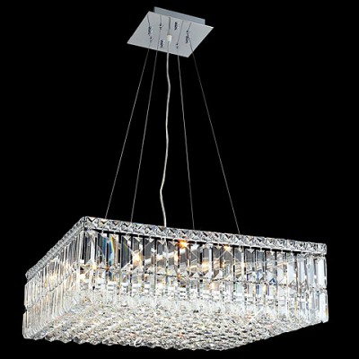 12 light polished chrome Contemporary Crystal Chandelier 