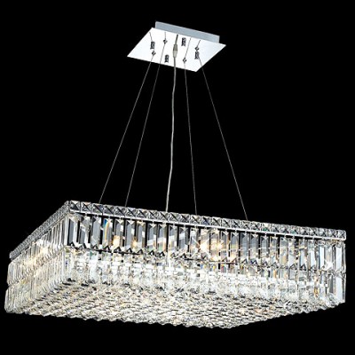 12 light polished chrome Contemporary Crystal Chandelier 