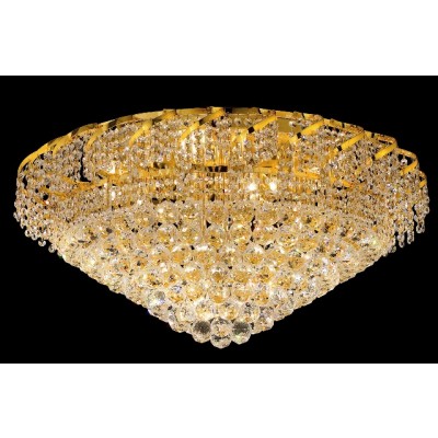 crystal flush mount ceiling light with 25% full lead crystals