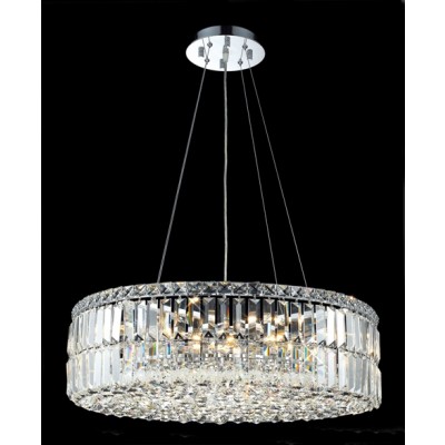 12 Light contemporary round crystal chandelier 
