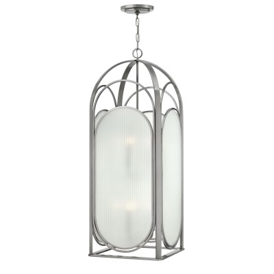 Brushed Nickel Eight-Light Foyer Pendant