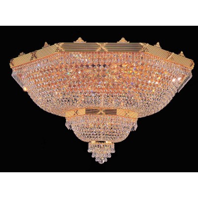 Entryway/ foyer crystal chandelier in gold plated finish