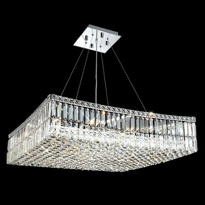 12 light polished chrome Contemporary Crystal Chandelier 