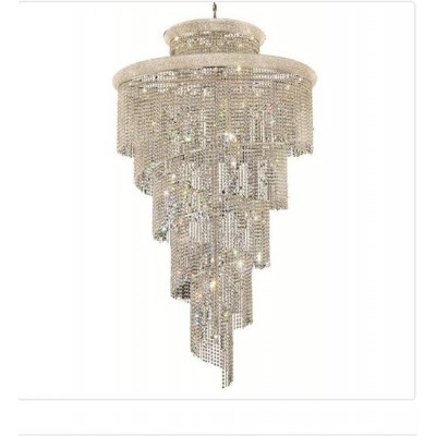 Chrome Forty-One Light 48-Inch Chandelier with Royal Cut Clear Crystal