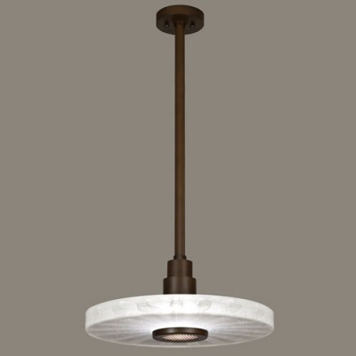 Crystal Bakehouse One-Light Pendant in Bronze Finish with Handcrafted, Polished Block of Crystal Shards