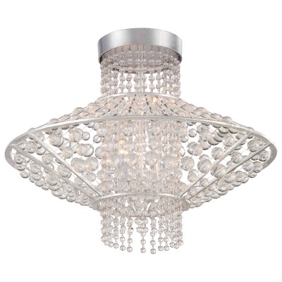 Catalina Silver Four-Light Semi-Flush Mount