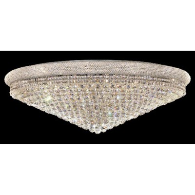  Primo Chrome Thirty-Three Light Flush Mount with Royal Cut Clear Crystal