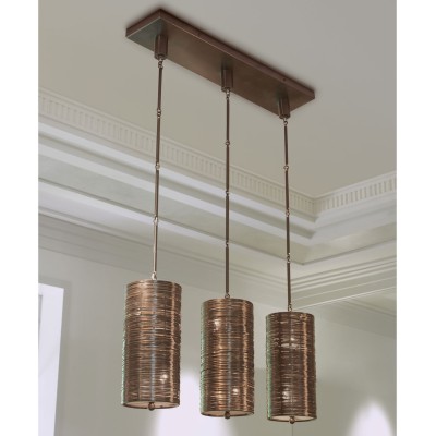 Bronze Coil Six-Light Pendant