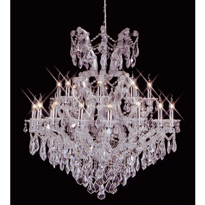 25 Lights Maria Theresa crystal chandelier dressed with clear crystals