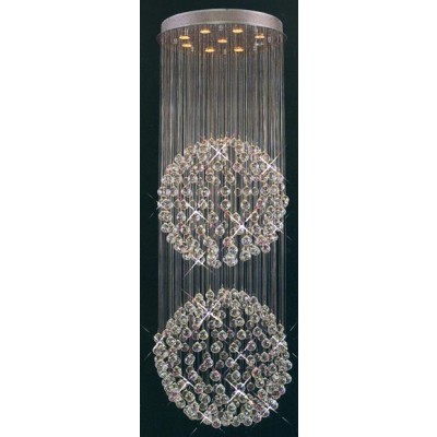 9 light polished chrome galaxy Contemporary Crystal Chandelier 