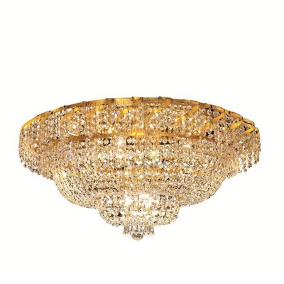  Belenus Gold Twenty-One Light 30-Inch Flush Mount with Royal Cut Clear Crystal