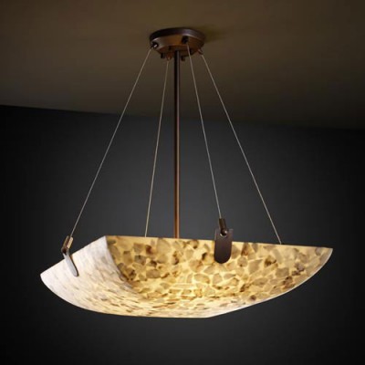Group Alabster Rocks! 36-Inch Bowl 6000 Lumen LED Pendant with U-Clips