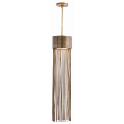 Berti Two-Light Solid Brass and Glass Pendant