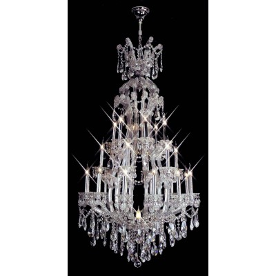 25 Lights Maria Theresa crystal chandelier dressed with clear crystals