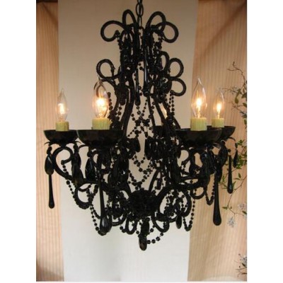 Black Six-Light Chandelier