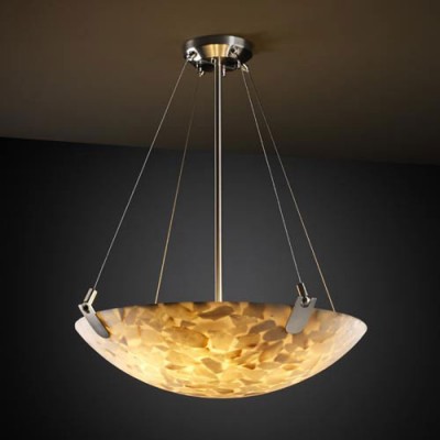 Group Alabster Rocks! 36-Inch Bowl 6000 Lumen LED Pendant with U-Clips