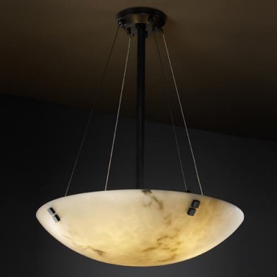 Design Group LumenAria 36-Inch Bowl Pendant with Pair Square Finials