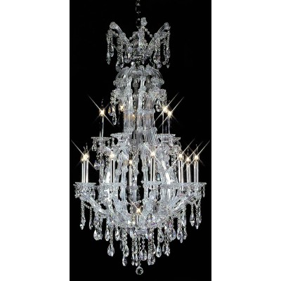 16 Lights Maria Theresa crystal chandelier dressed with clear crystals