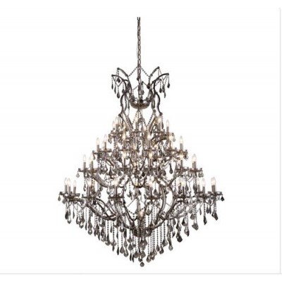 49-Light Chandelier With Silver Crystals