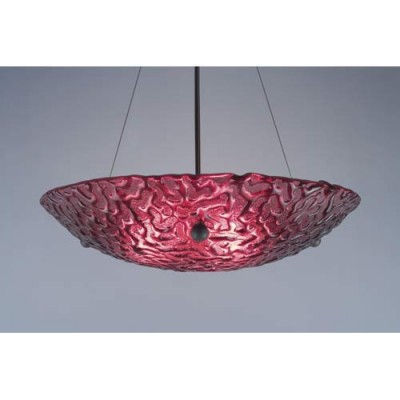 Bowl Large Phantom Red Bowl Pendant with 34-Inch OA Drop