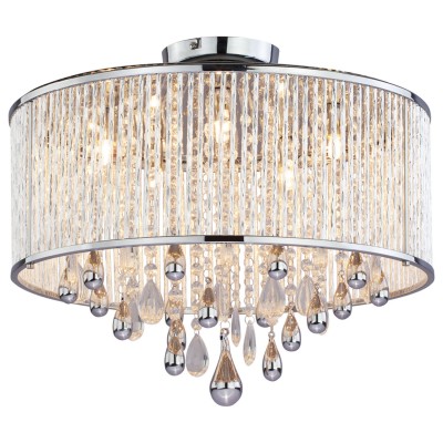 Chimera Chrome Five-Light Semi Flush Mount