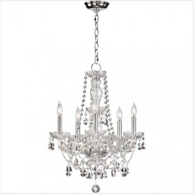 Five-Light Chrome Chandelier