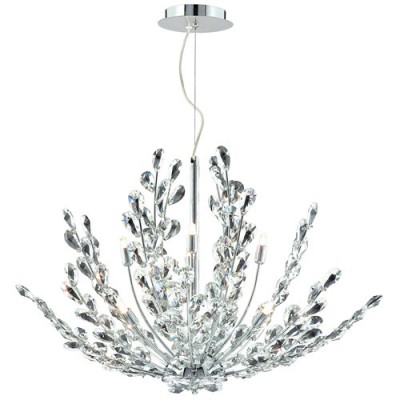 Filigree Chrome Eight-Light Pendant