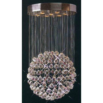 7 light polished chrome galaxy Contemporary Crystal Chandelier 