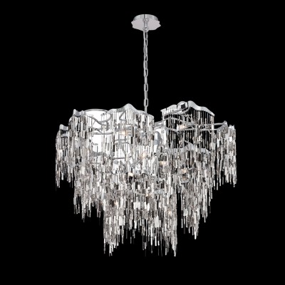 Elfassy Chrome 39-Inch 16-Light Chandelier