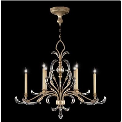 Fine Art Lamps Beveled Arcs Six-Light Chandelier