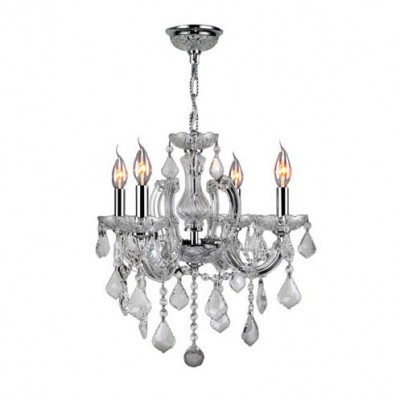 Chrome Four-Light Chandelier