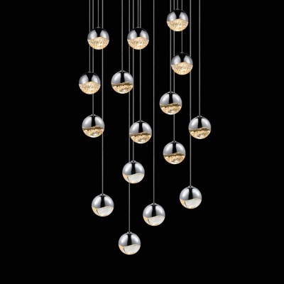 Polished Chrome 16-Light LED Pendant