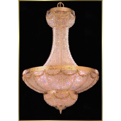 Entryway/ foyer crystal chandelier in gold plated finish