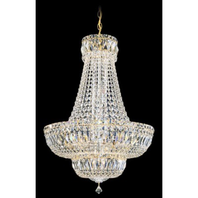 Crystal Deluxe Gold 20-Light Clear Spectra Crystal Pendant, 21W x 31H x 21D