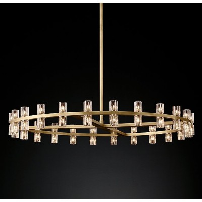 Modern simple style 24 lights round crystal chandelier