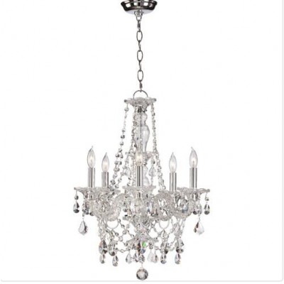 Five-Light Chrome Chandelier