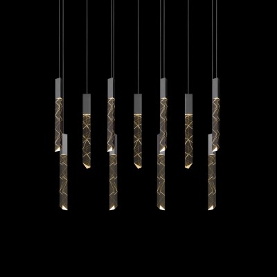 Polished Chrome Eleven-Light LED Pendant