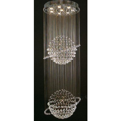 8 light polished chrome galaxy Contemporary Crystal Chandelier 