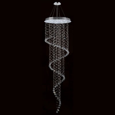Corp Helix 12-Light Chrome Finish with Clear-Crystals Chandelier