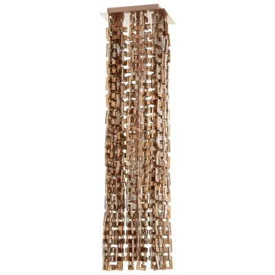 Satin Copper Eight-Light Pendant