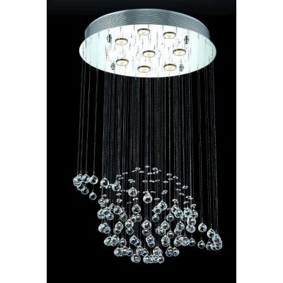 6 light polished chrome galaxy Contemporary Crystal Chandelier 