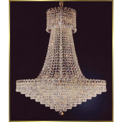 18 lights crystal chandelier in gold plated finish
