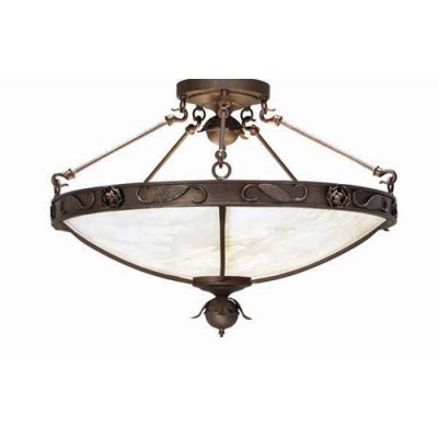 Arabesque Pendant - Copper Rust