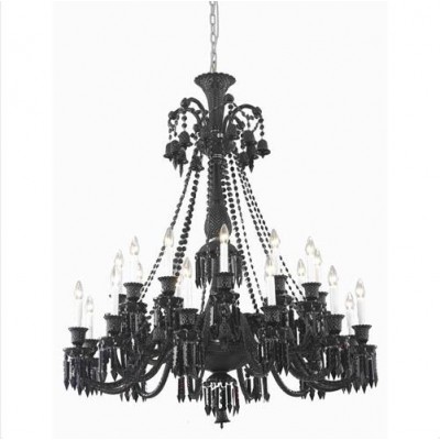 Black 24 Light 50-in Chandelier