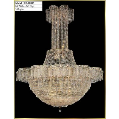 Entryway/ foyer crystal chandelier in gold plated finish