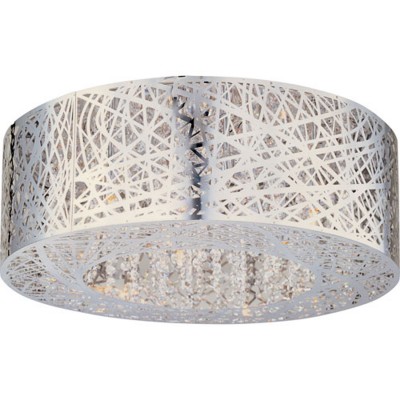 Polished Chrome Nine-Light Flush Mount