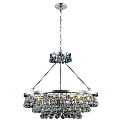 Bettina Polished Nickel Ten-Light Pendant