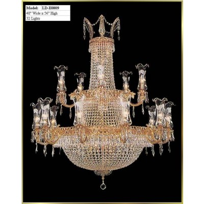Entryway/ foyer crystal chandelier in gold plated finish